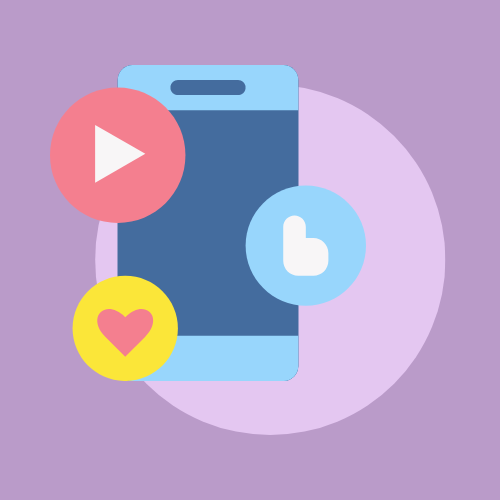 social media on a phone